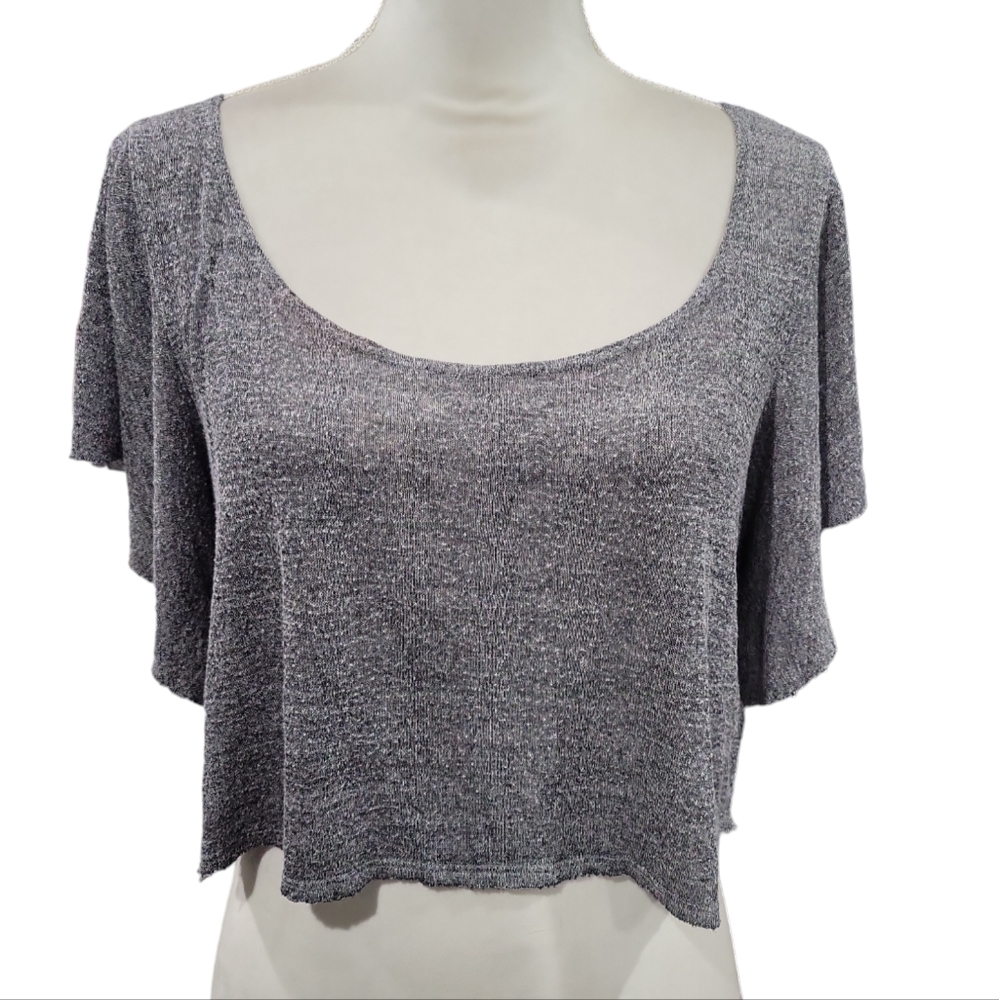 Abercrombie & Fitch Grey Crop Top Size Medium